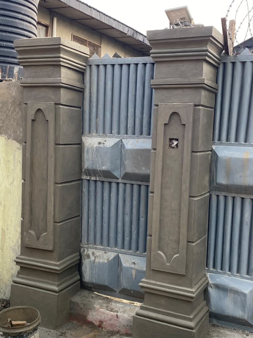 SBO decorative gate pillar and exterior finishing work